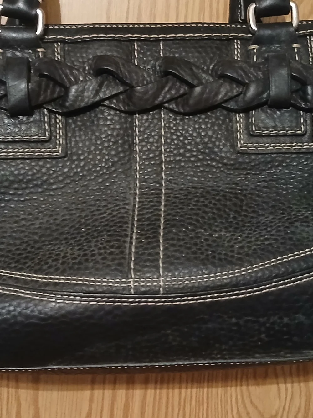 Coach black pebbled